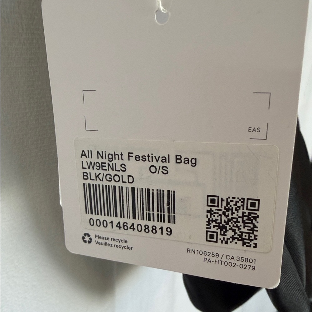 Lululemon All Night Festival Bag *5L Black / Gold - Picture 7 of 9